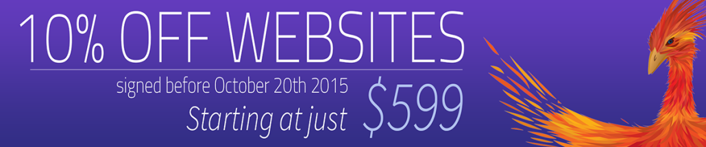 Now through Oct 20th, take 10% off new website projects!