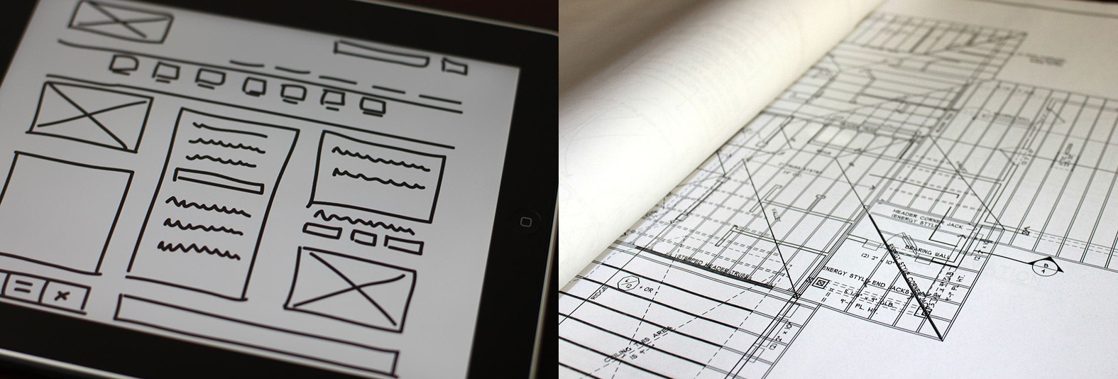Blueprints vs. Website Wireframes: There isn't much difference.
